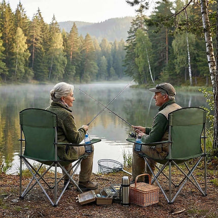 2 klappbare Campingstühle – mit Tragetasche