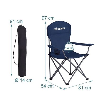 2er-Set klappbare Campingstühle – leicht, mit Tasche