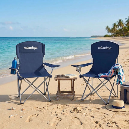2er-Set klappbare Campingstühle – leicht, mit Tasche
