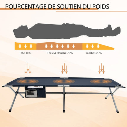 Folding Camping Cot With Carry Bag, 150 kg