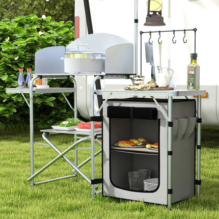 Outdoor-Faltküche für Camping mit UV- und Windschutz