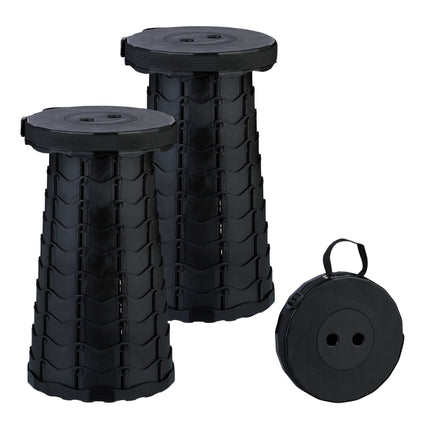 Folding Camping Stools, Adjustable, Set of 2