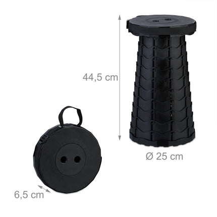 Folding Camping Stools, Adjustable, Set of 2