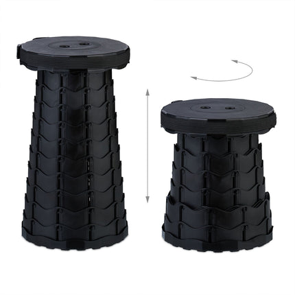 Folding Camping Stools, Adjustable, Set of 2