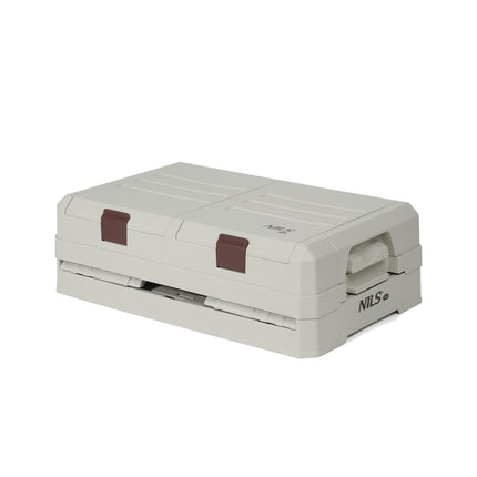 Folding Camping Storage Box with Lid, 50L Capacity