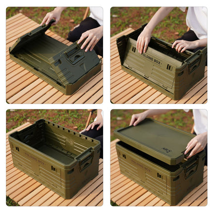 Faltbare Camping-Aufbewahrungsbox mit Deckel, tragbar