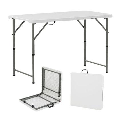 Skládací kempingový stůl 122cm, nastavitelná výška, HDPE deska