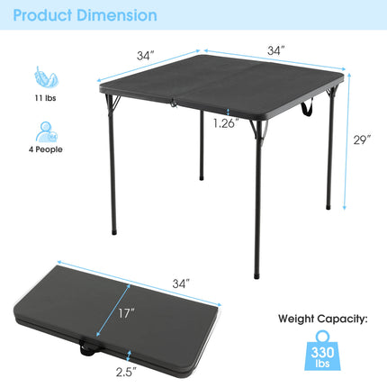 Klapp-Campingtisch, HDPE-Platte, Stahlgestell, 150 kg