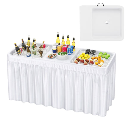 Folding Camping Table with Double Basin & Drain Hose