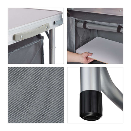 Campingklapptisch mit abnehmbarem Stoffschrank