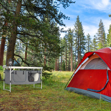 Campingklapptisch mit abnehmbarem Stoffschrank