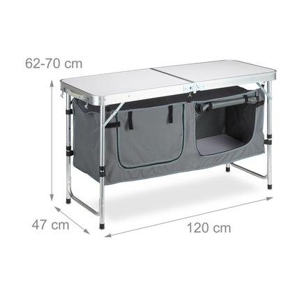 Campingklapptisch mit abnehmbarem Stoffschrank