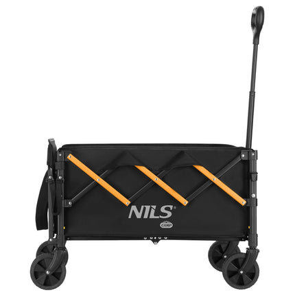 Folding Camping Wagon, 100L, 90 kg Load, Black-Orange