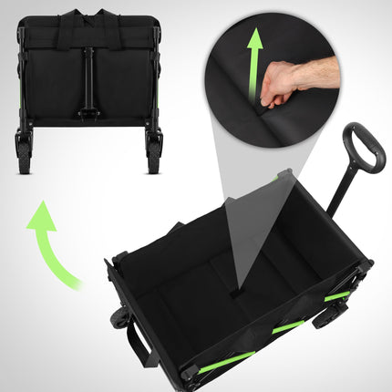 Folding Camping Wagon Cart, 100L, 90kg Capacity
