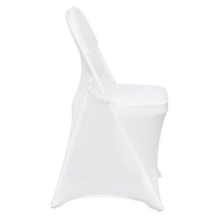 Folding Chair Covers, Stretch Spandex, White, 30 Pack