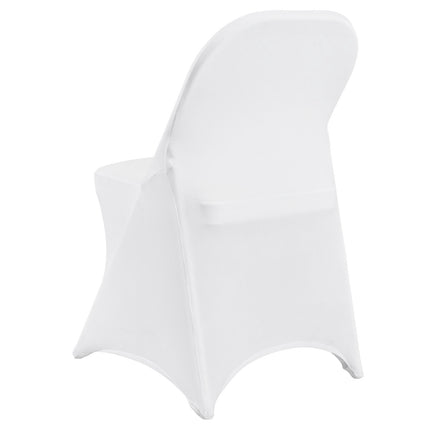 Folding Chair Covers, Stretch Spandex, White, 30 Pack