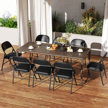 Folding Chairs, 4-Pack, Metal Frame, 150 kg Load