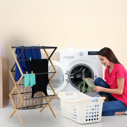 Folding Clothes Airer with 6 Tiers and 11 Rails