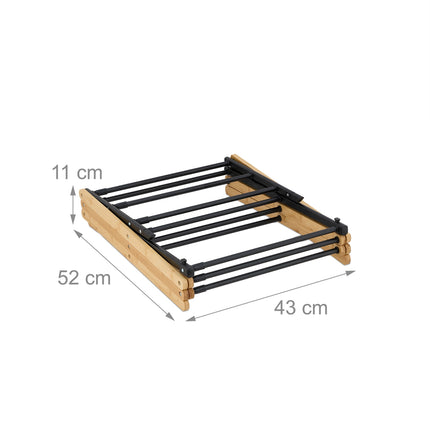 Folding Clothes Airer with 6 Tiers and 11 Rails