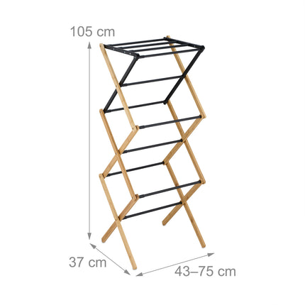 Folding Clothes Airer with 6 Tiers and 11 Rails