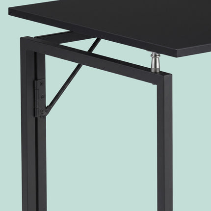 Folding Desk, Black – 100 x 50 cm, Wood & Steel