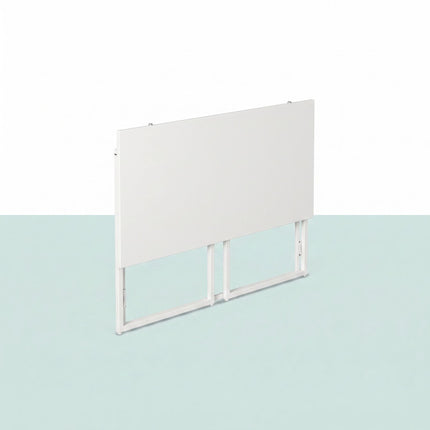 Folding Desk, White, 100x50 cm, Wood & Steel Frame