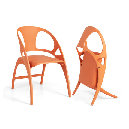 2er-Set Klappstühle für Esszimmer – Hohe Rückenlehne, Armlehnen