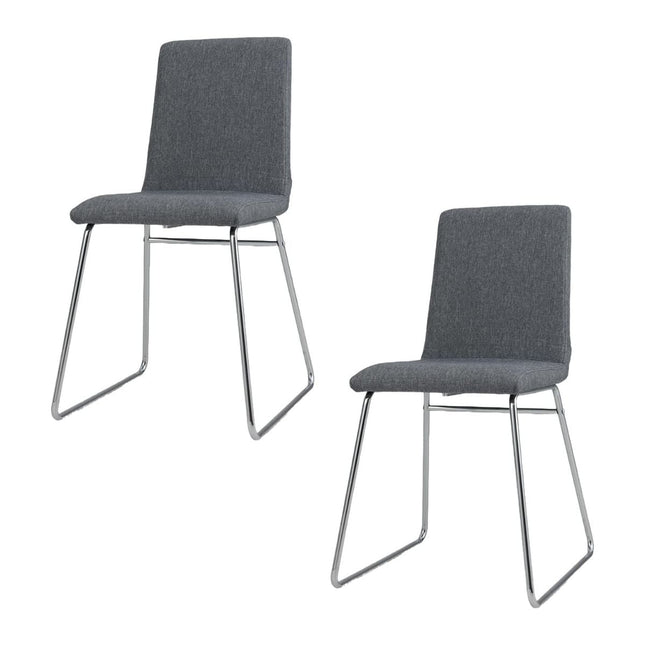 Klappbare Esszimmerstühle 2er-Set, Metallrahmen, gepolsterter Sitz