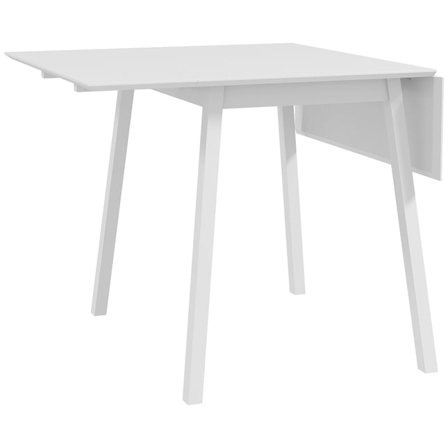 Klappbarer Esstisch aus Holz, Stühle 2-4, platzsparend, weiß