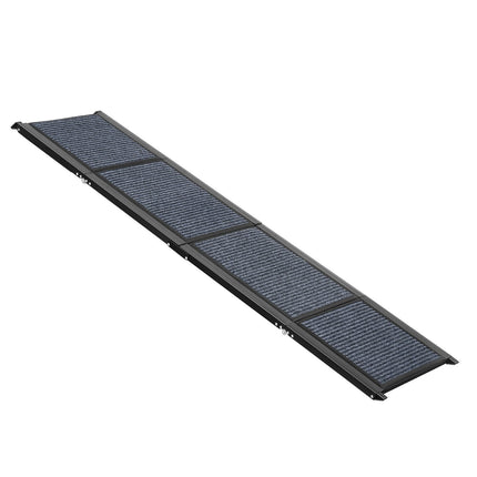 Folding Dog Car Ramp, 71 in, 250 lb, Non-Slip Felt
