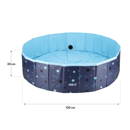 Skládací bazén pro psy XL – 120x30 cm, odolné provedení