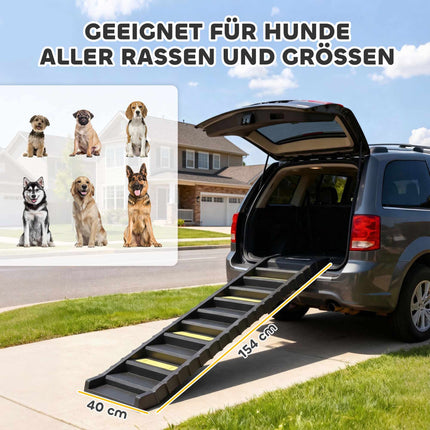 Faltbare Hunderampe für Autos & SUVs, rutschfest, 68 kg Tragkraft