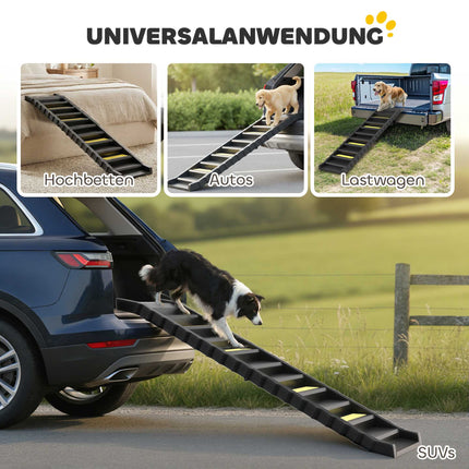 Faltbare Hunderampe für Autos & SUVs, rutschfest, 68 kg Tragkraft