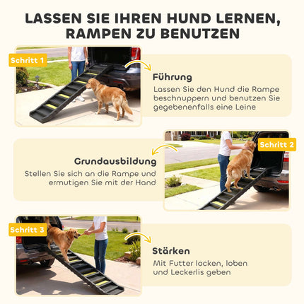 Faltbare Hunderampe für Autos & SUVs, rutschfest, 68 kg Tragkraft
