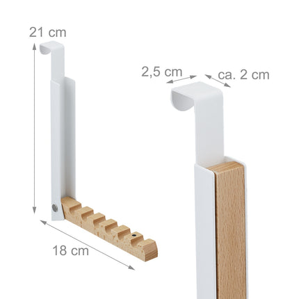 Falttür-Aufhänger-Set, Metall & Holz, platzsparend