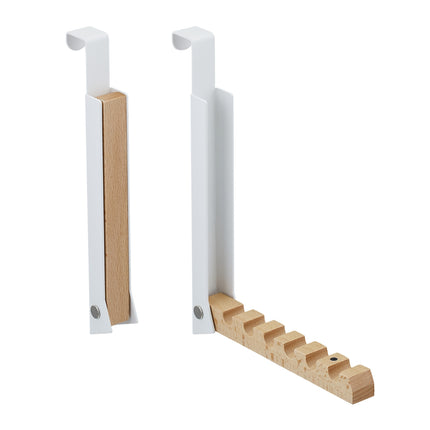 Falttür-Aufhänger-Set, Metall & Holz, platzsparend