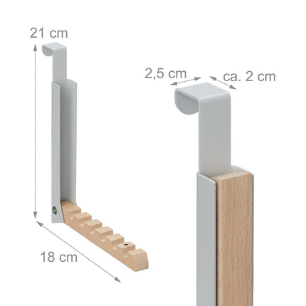 Falttür-Aufhängerset (2 Stück) – Metall & Holz