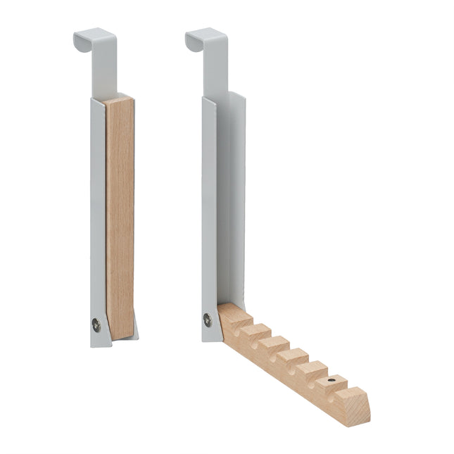 Folding Door Hanger Set of 2 – Metal & Wood