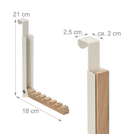 Folding Door Hanger Set of 2 – Metal & Wood, Space-Saving