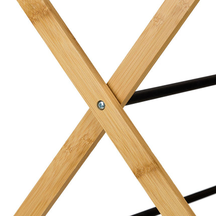 Folding Drying Rack, Bamboo & Metal, 6 Levels