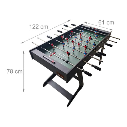 Folding Foosball Table with Non-Slip Handles