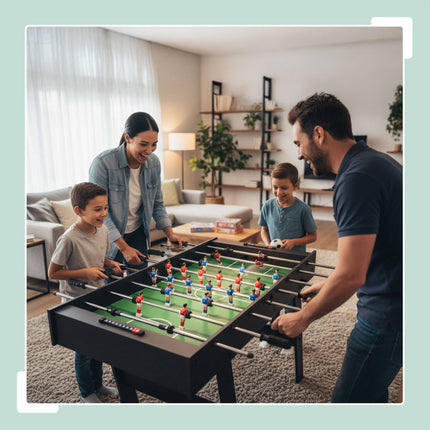 Folding Foosball Table with Non-Slip Handles