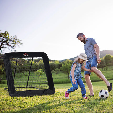Zusammenklappbares Fußballtor und Rebound-Wand, 5-fach verstellbares Netz
