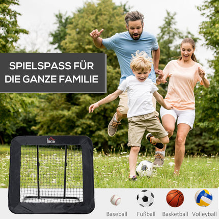 Zusammenklappbares Fußballtor und Rebound-Wand, 5-fach verstellbares Netz