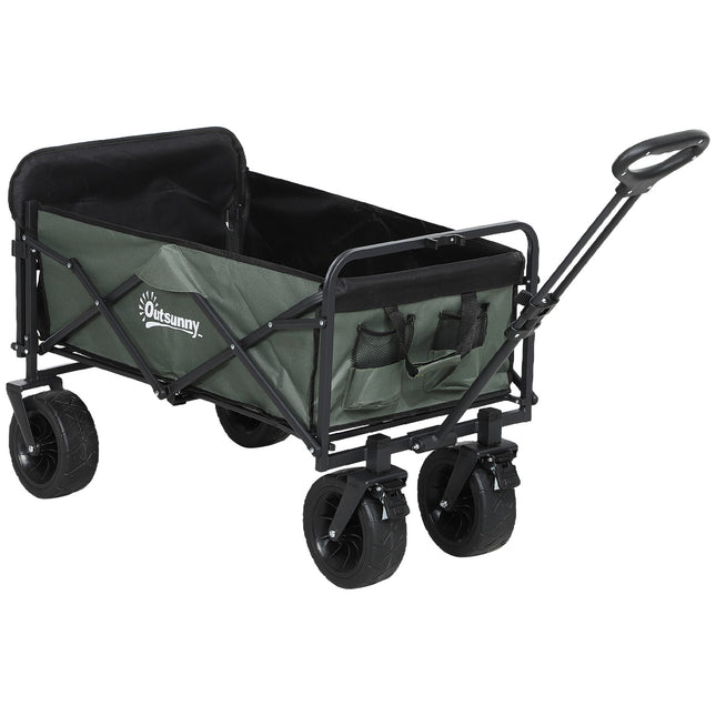 Klappbarer Gartenwagen, 120kg Tragkraft, 95L, Grün