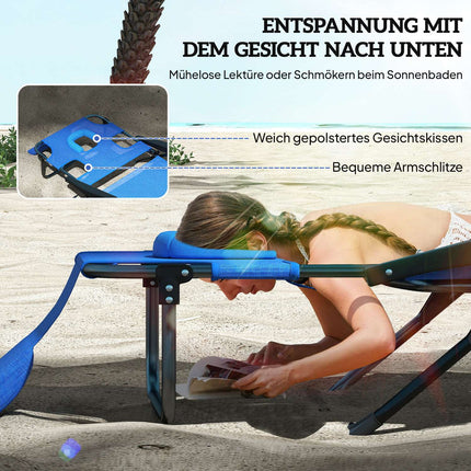 Klappbare Gartenliege, wetterfest, 194x72x31 cm