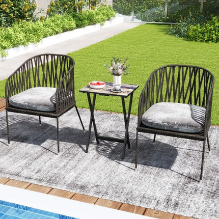 Klappbare Gartentische 4er-Set, wetterfestes Holz, schwarz