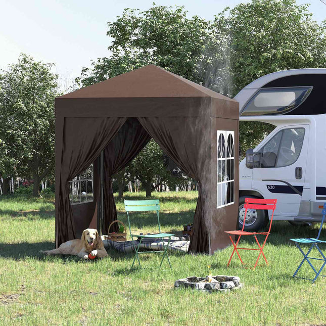 Faltbarer 2x2m Pavillon, UV-geschützt mit 4 Seitenwänden und Tasche