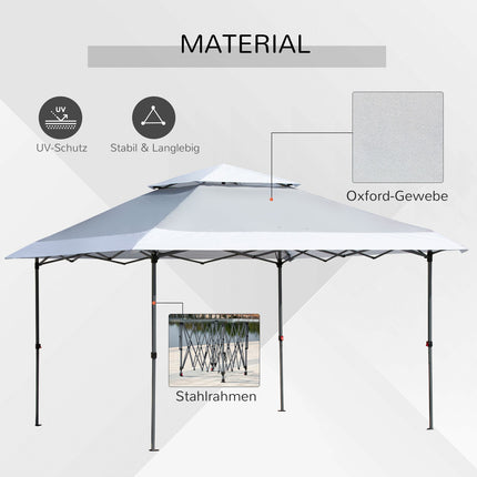 Pop-Up Gartenpavillon 3,5x3,5m, UV-Schutz, Oxford-Gewebe