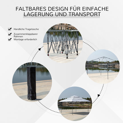 Pop-Up Gartenpavillon 3,5x3,5m, UV-Schutz, Oxford-Gewebe